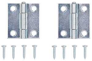 ProSource LR-053-PS Utility Hinge, Steel, Zinc, Removable Pin, 180 deg Range of Motion, Full Mortise Mounting