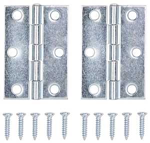 ProSource LR-055-PS Utility Hinge, Steel, Zinc, Removable Pin, 180 deg Range of Motion, Full Mortise Mounting