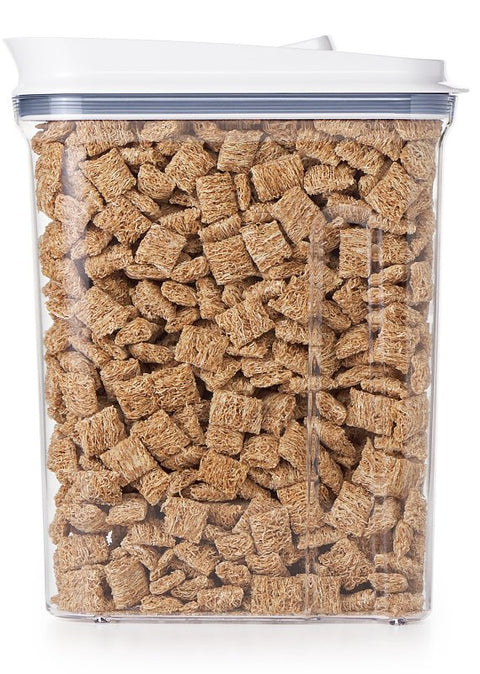 Oxo 11114100 Cereal Dispenser, 4.5 qt Capacity, Plastic/Silicone, Clear, 10.2 in L, 4 in W, 12-1/2 in H