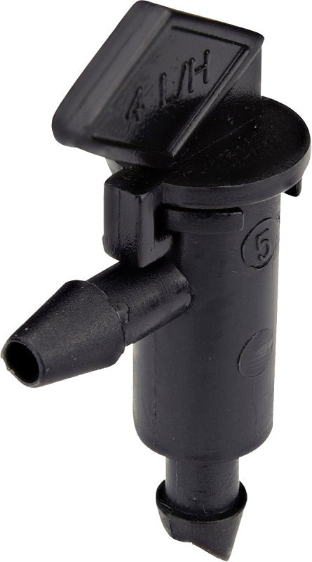 Raindrip 121010B Flag Dripper, 1/4 x 1/2 in Connection, 1 gph, Black