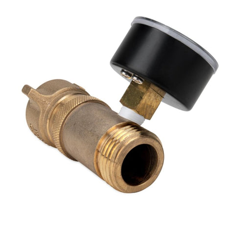 Camco USA 40063 Water Pressure Regulator with Gauge, Threaded, 125 psi Pressure, Brass