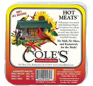 Cole's Hot Meats HMSU Suet Cake, 11.75 oz, Pack of 12
