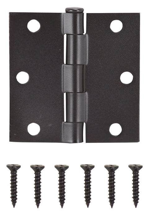 ProSource LR-706-PS Square Corner Door Hinge, Steel, Oil-Rubbed Bronze, Loose Pin, 180 deg Range of Motion