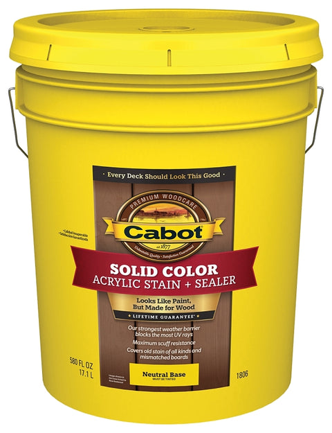 Cabot 1800 Series 140.0001806.008 Decking Stain, 5 gal