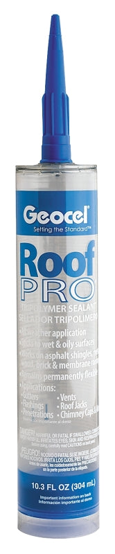 Geocel ROOF PRO Series 26900 Tripolymer Sealant, Crystal Clear, Liquid, 10.3 oz Cartridge