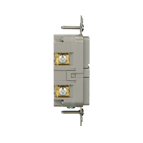 Eaton TRGF15SG-BX-L Self-Test GFCI Receptacle, 125 V, 15 A, NEMA: NEMA 5-15R, Back, Side Wiring, Silver Granite