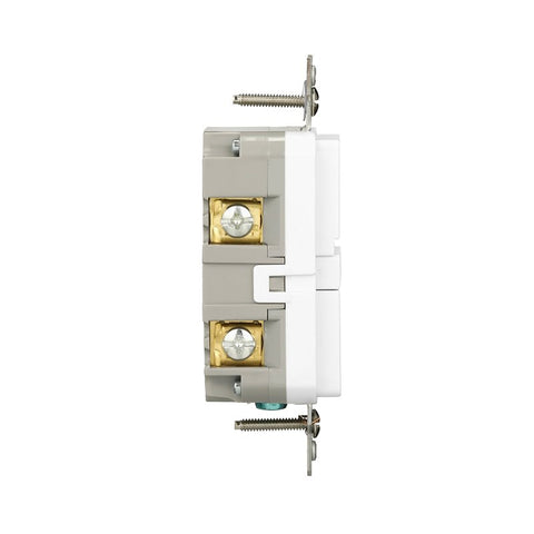 Eaton TRGF15W-3-L Self-Test GFCI Receptacle, 125 V, 15 A, NEMA: NEMA 5-15R, Back, Side Wiring, White
