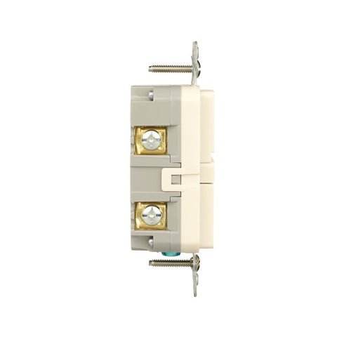 Eaton TRGF20LA Tamper-Resistant Self-Test GFCI Receptacle, 125 V, 20 A, NEMA: NEMA 5-20R, Back, Side Wiring