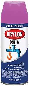 Krylon K01929777 Safety Spray Paint, Gloss, Safety Purple, 12 oz, Can
