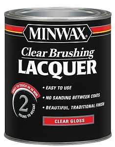 Minwax 155000000 Brushing Lacquer, Gloss, Liquid, Clear, 1 qt, Can