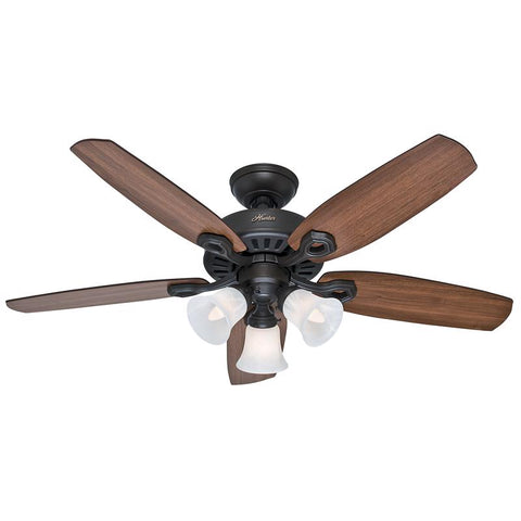Hunter 52107 Ceiling Fan, 5-Blade, Brazilian Cherry/Harvest Mahogany Blade, 42 in Sweep, Fiberboard Blade, 3-Speed