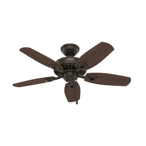 Hunter 52107 Ceiling Fan, 5-Blade, Brazilian Cherry/Harvest Mahogany Blade, 42 in Sweep, Fiberboard Blade, 3-Speed