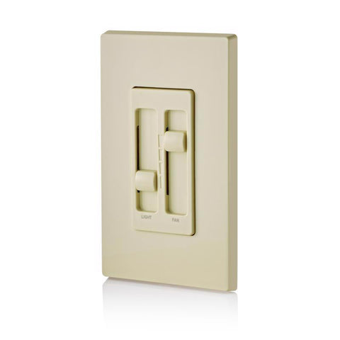 Leviton Decora SureSlide Ivory Fan/LED Dimmer Slide Switch 1 pk