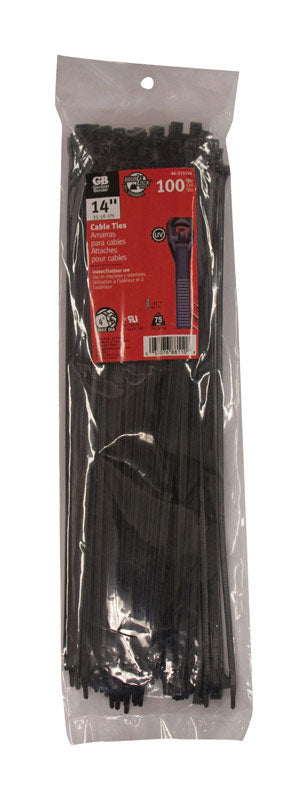 Gardner Bender 14 in. L Black Cable Tie 100 pk