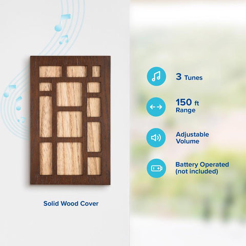 Heath Zenith Brown Wood Wireless Door Chime Kit