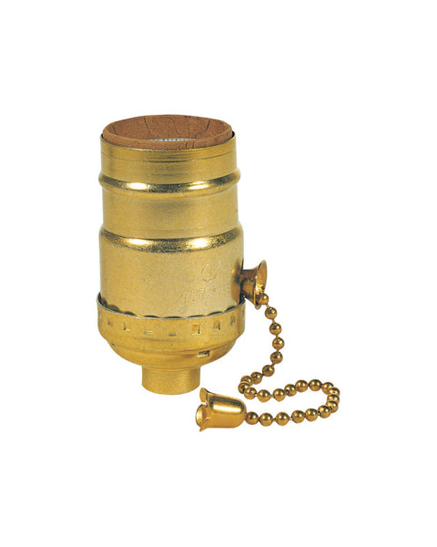 Westinghouse Pull Chain Socket 250 watts 250 volts Medium Brass
