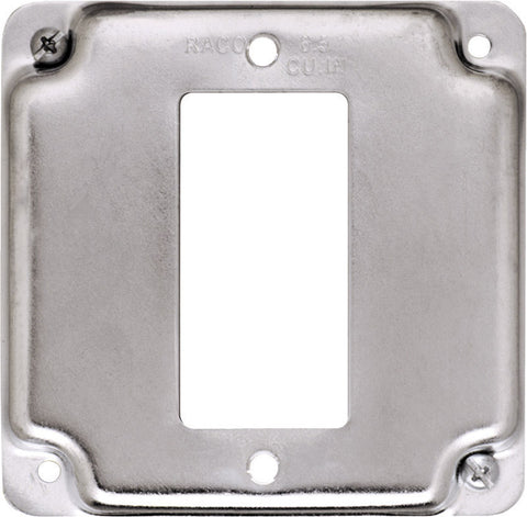 Raco Square Steel 1 gang Electrical Cover For 1 GFCI Receptacle Silver