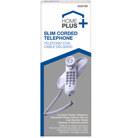 Home Plus 1 Handle Analog Telephone White