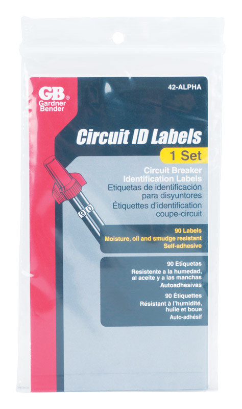 GB Industrial Circuit Breaker Panel Marker Vinyl 1
