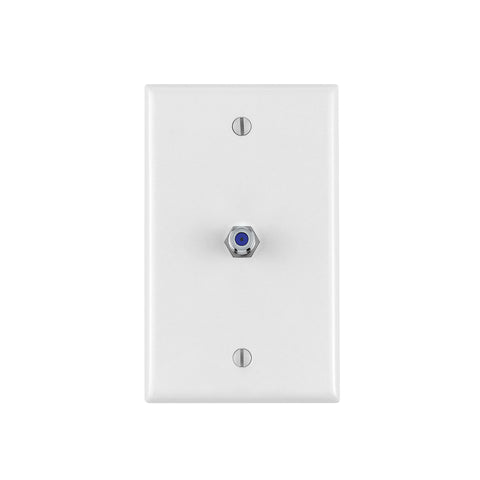 Leviton White Plastic Coax/Phone Telephone/Video Wall Plate 1 pk