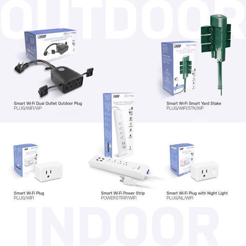 Feit Smart Home Outdoor 6 ft. L Green Smart-Enabled Outlet Stake 14/3