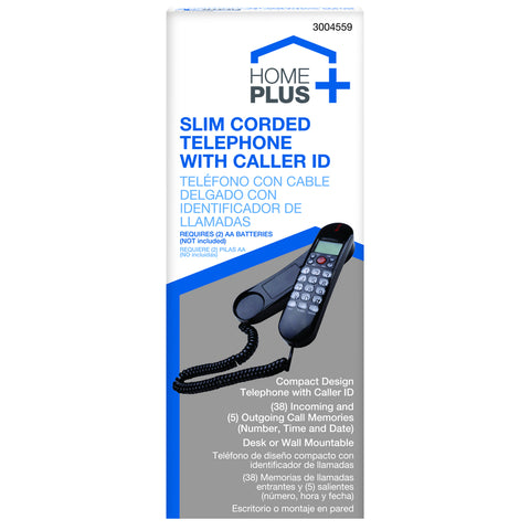 Home Plus 1 Handle Analog Telephone Black