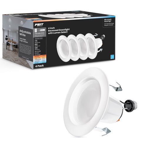 Feit Enhance White 5 in. W Aluminum LED Dimmable Recessed Downlight 8.6 W