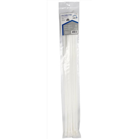 Home Plus 24 in. L White Cable Tie 25 pk