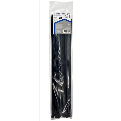 Home Plus 18 in. L Black Cable Tie 50 pk