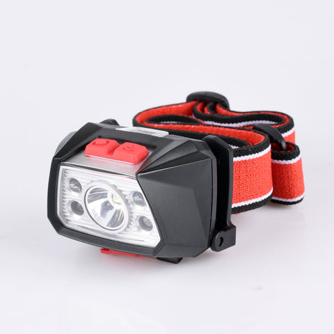 Ace 250 lm Black/Red LED Head Lamp 3.7V 900mAh Battery