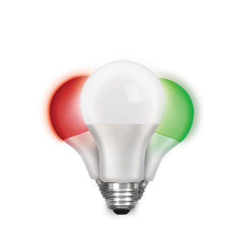 Feit A19 E26 (Medium) Auto Cycling LED Bulb Green/Red/White 2 Watt Equivalence 1 pk