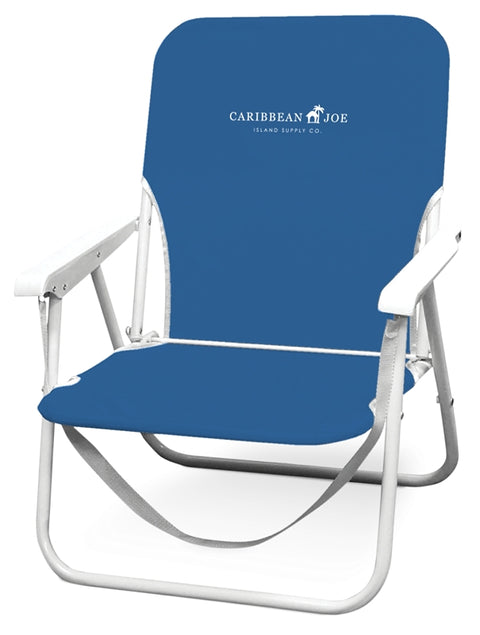 Caribbean Joe CJ-7720 Beach Chair, 22 in W, 16-1/2 in D, 25.2 in H, Steel Frame, Polyester Seat, Pack of 6