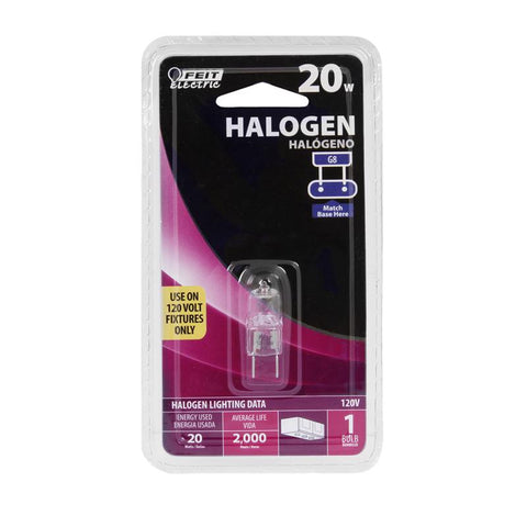 Feit 20 W T4 Tubular Halogen Bulb 170 lm Warm White 1 pk