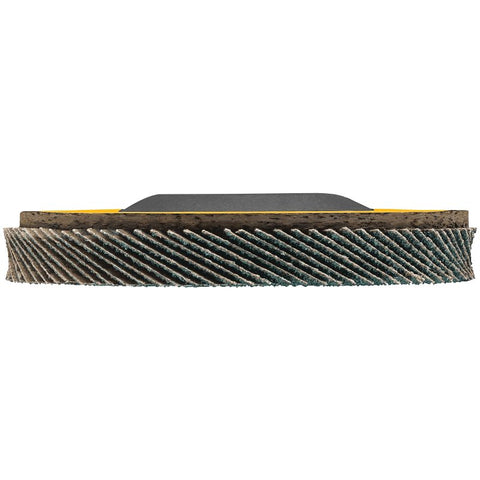 DEWALT XP Series DW8250 Ceramic Flap Disc, 4-1/2 in Dia, 7/8 in Arbor, Coated, 40 Grit, Coarse, Zirconia Abrasive