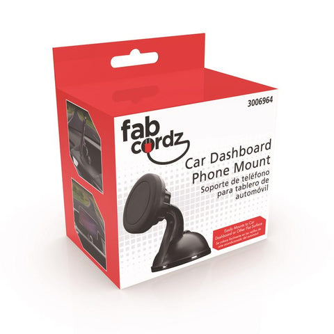Fabcordz Black Dashboard Magnetic Phone Holder For All Mobile Devices