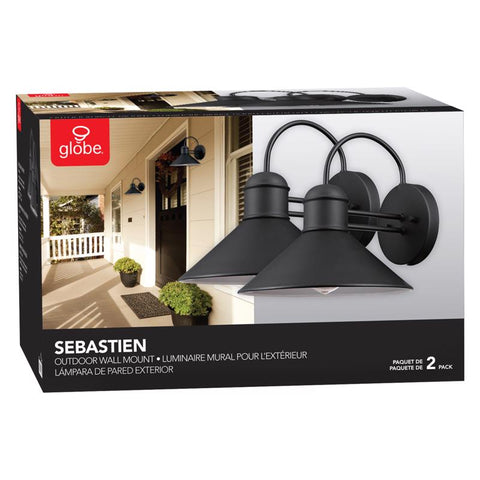 Globe Electric Sebastien 1-Light Matte Black Wall Sconce