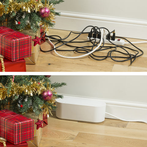 D-Line 12.75 in. L White ABS Cable Organizer Box