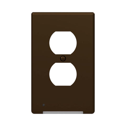 Westek LumiCover Aged Bronze 2 gang Plastic Duplex Nightlight Wall Plate 1 pk