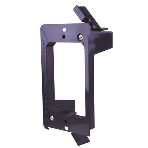 Vanco Old Work Rectangle PVC 1 gang Low Voltage Mounting Bracket Black