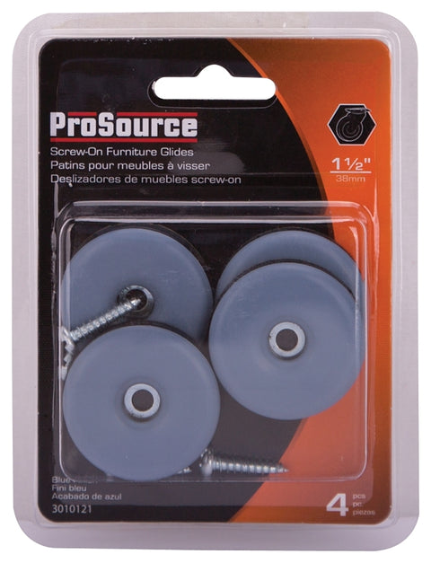 ProSource FE-50108-PS Furniture Glide, Plastic, Blue, Blue, 1-1/2 x 1 ...