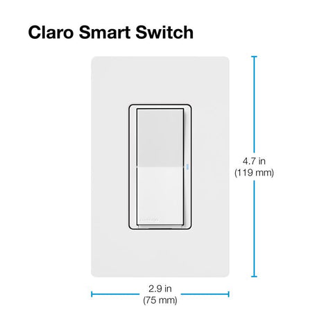 Lutron Caseta 5 amps Single Pole Smart Smart-Enabled Rocker Switch White 1 pk