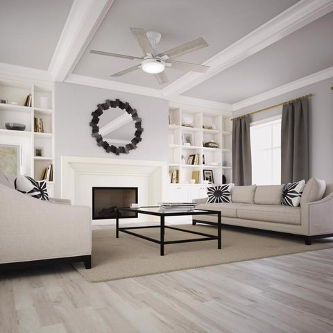 Hunter Georgetown 52 in. White LED Indoor Ceiling Fan