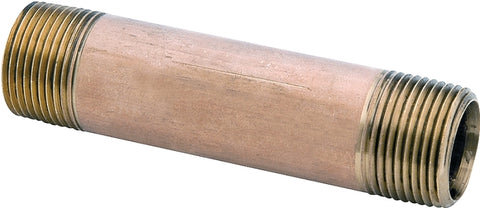 Anderson Metals 38300-0430 Pipe Nipple, 1/4 in, MNPT, Brass, 870 psi Pressure, 3 in L