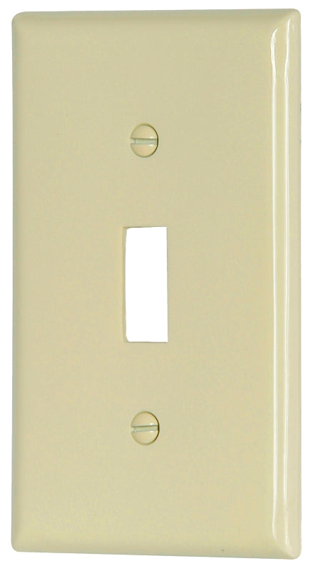 Eaton Wiring Devices 5134LA Wallplate, 4-1/2 in L, 2-3/4 in W, 1-Gang, Nylon, Light Almond, High-Gloss