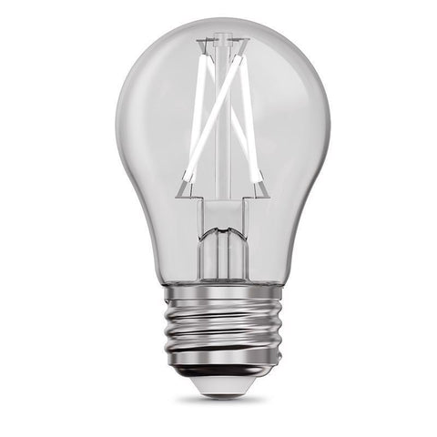 Feit White A15 E26 (Medium) Filament LED Bulb Soft White 40 Watt Equivalence 2 pk
