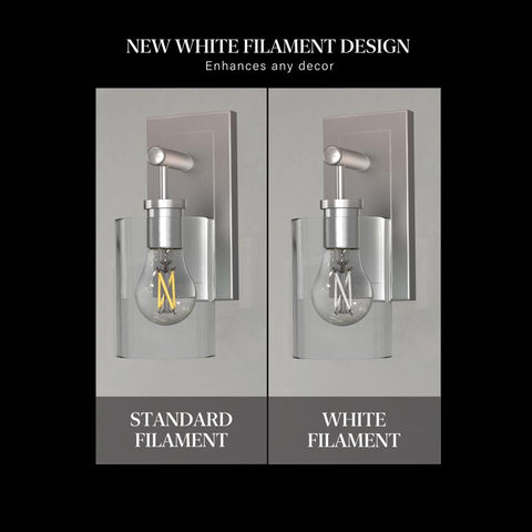 Feit White A15 E26 (Medium) Filament LED Bulb Soft White 40 Watt Equivalence 2 pk
