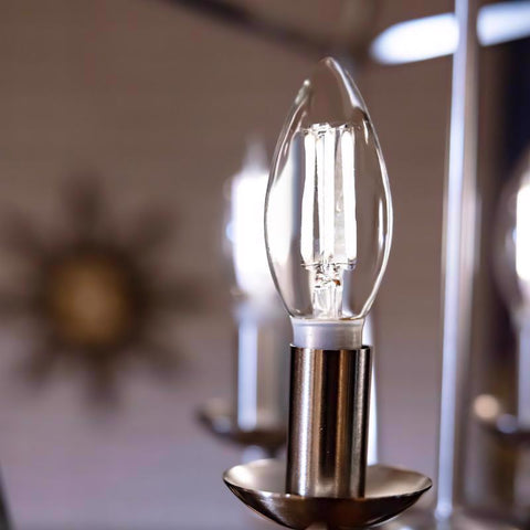 Feit White B10 E12 (Candelabra) Filament LED Bulb Daylight 40 Watt Equivalence 2 pk