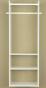 Easy Track RV1472 Series Tower Closet, White, 5/8 in W, 72 in H, 3-Shelf