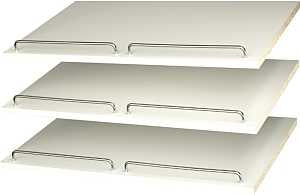 Easy Track RS1600 Shoe Shelf with Rail, White, 3-Shelf, 24 in W