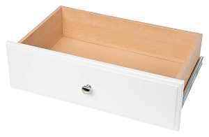 Easy Track RD08 Drawer, 24 in W, 8 in H, 14 in D, Wood, White